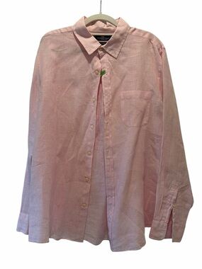Vineyard Vines Light Pink Linen-Blend Button-Up Shirt